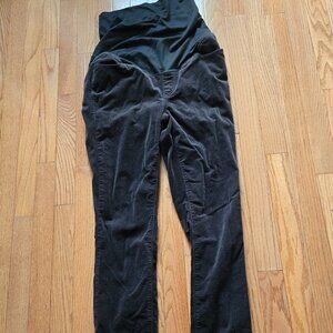 Womens Maternity Loft Size 6M black courduroy pants with over belly band